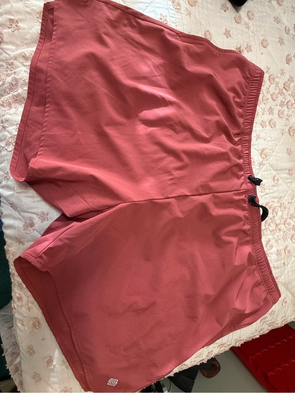 Zelos Activewear Athletic Shorts Coral Red XXL Elastic Waist Drawstring